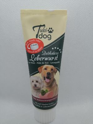 Tubidog Delikatess Leberwurst für Hunde, 75 g